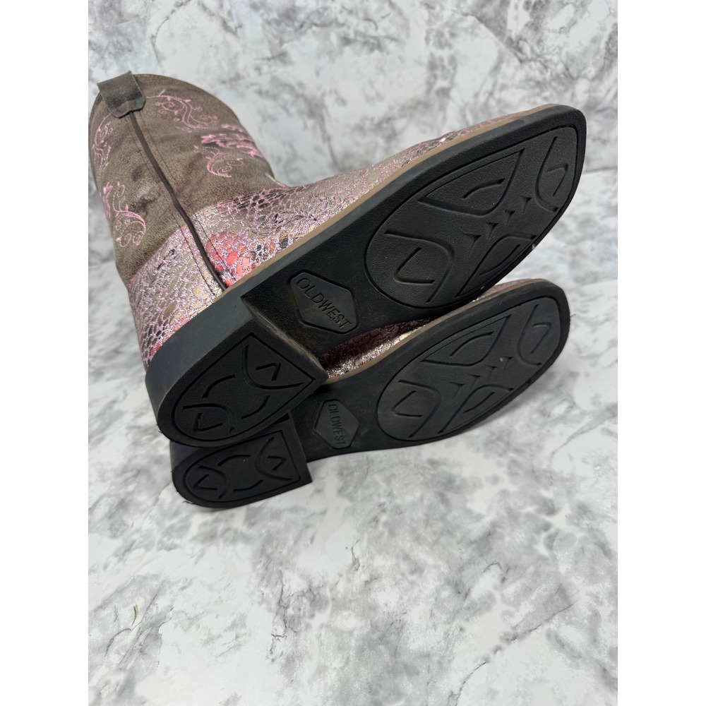Old West Boho Metallic Pink Floral Snakeskin Western Boot 6.5/5 youth
Festival - Picture 4 of 10